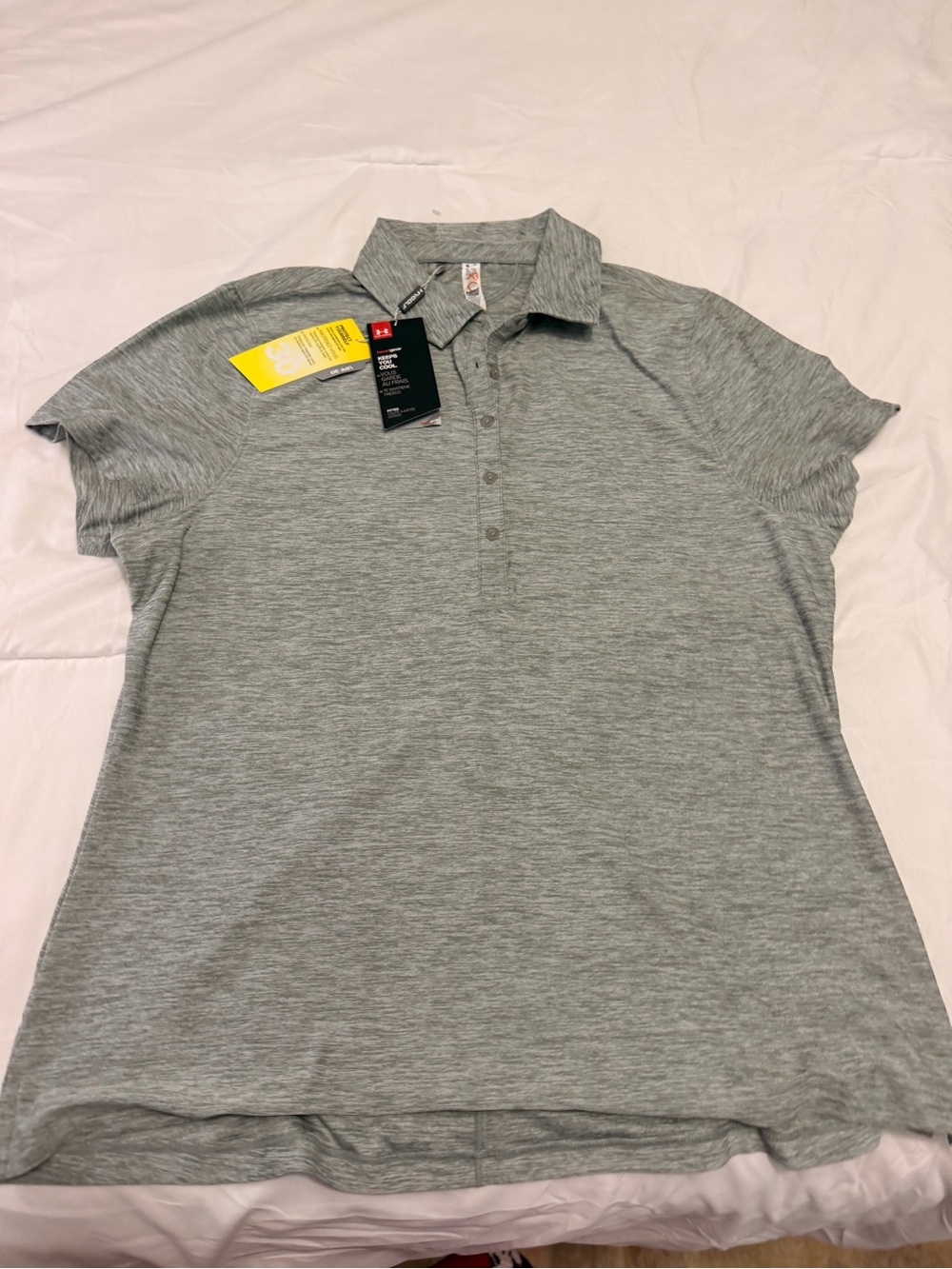 Under Armour Heather Gray Performance Polo Size XL/TG
